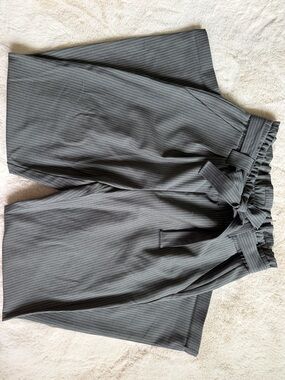 Joe Benbasset Gray Pinstripe Paperbag Waist Trousers